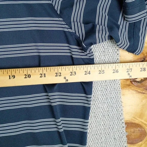 Nike USA Hockey Polo Mens XXL Blue Striped Dri-FIT Game Time M-51299 Excellent - Picture 7 of 10